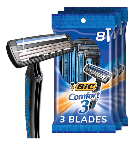 Bic Comfort 3 - Maquinillas De Afeitar Desechables Para H