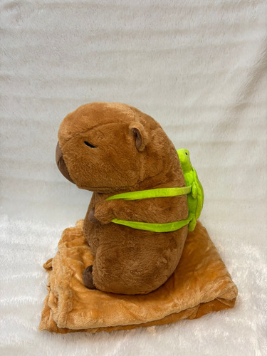 Peluche Capibara Carpincho Con Manta Varios Modelos 40cm Capibara Con Mochila Tortuga