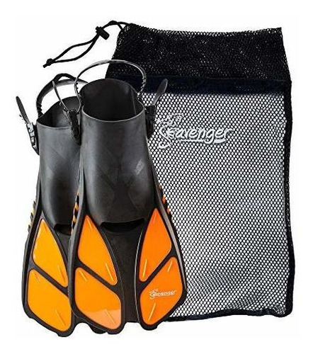 Seavenger Snorkeling Aletas De Natación Con Bolsa (naranja,