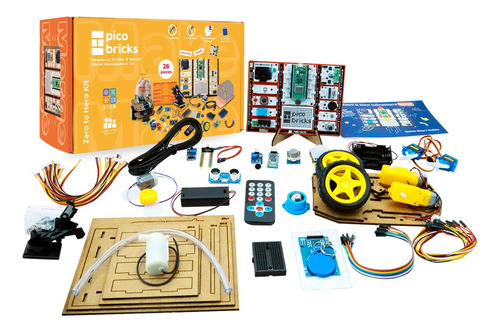 Kit Inicio Raspberry Pi Pico Con 12 Sensores Y Guía De Apren