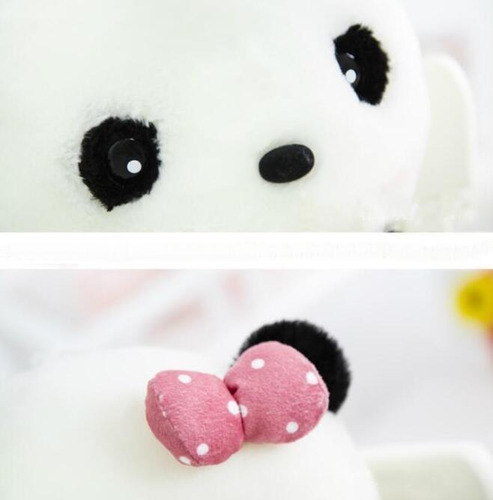 Peluche Panda Antialergico Corazon + Bolsa Regalo