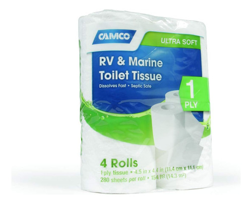 Papel Higiénico 40276, 1 Paquete De 4 Rollos, Blanco