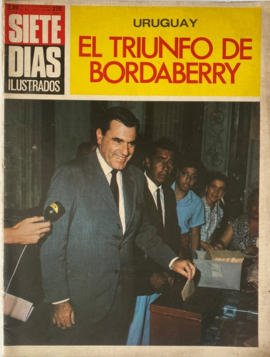  Siete Días, Uruguay, Triunfa Bordaberry  1971  Ex6