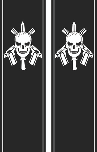 Imagen 1 de 3 de Franjas Laterales Camioneta 05 Punisher Graficastuning 00009