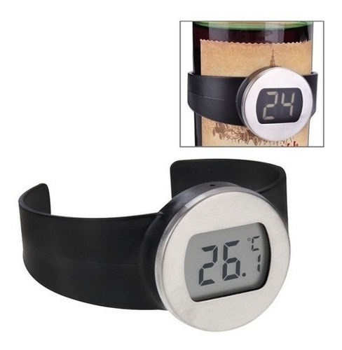 Termometro Digital Vino Brazalete Botella Sommelier C / Pila