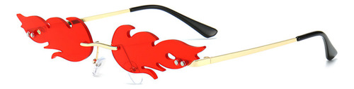 Lentes De Sol Llamas De Fuego Firebeatz Gafas Rave Firebeatz Rojo Rojo Dorado
