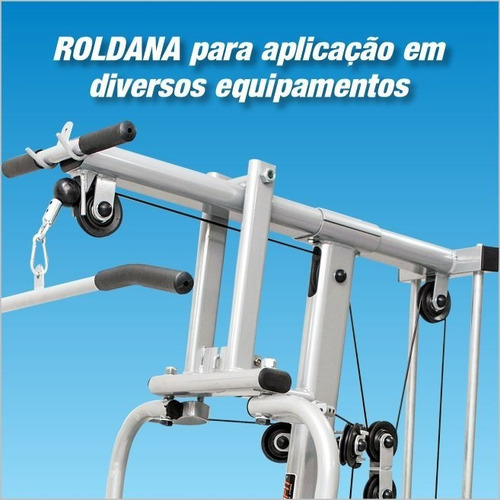 Kit 14 Roldanas Para Cabo De Aço 90mm Com Buchas