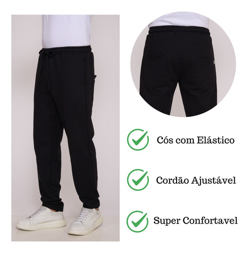Calça Moletom Moda Masculina Estilo Confort Black Friday Hc