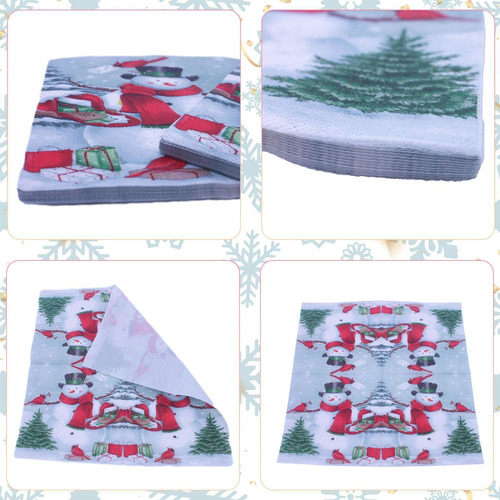 Servilletas De Cóctel Navideñas Servilletas De Fiesta Muñeco