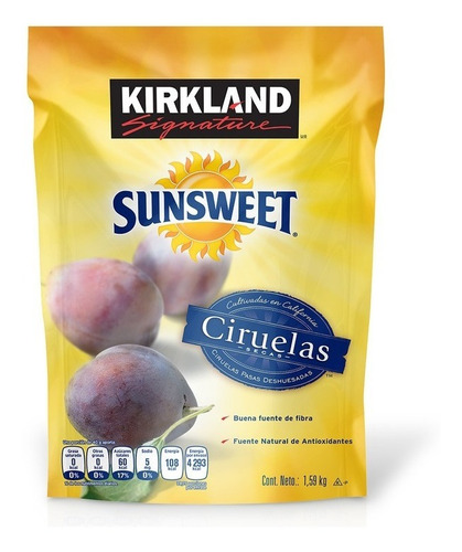 Ciruelas Pasas Premium Deshuesadas Kirkland Sunsweet 1.59kg