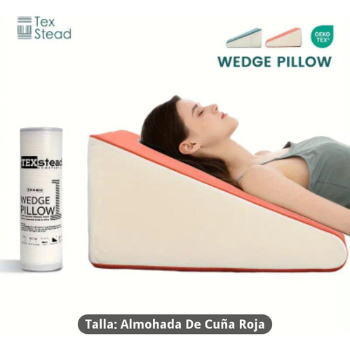 Almohada Tipo Cuña Trucomfort En Memory Foam Anti Reflujo 