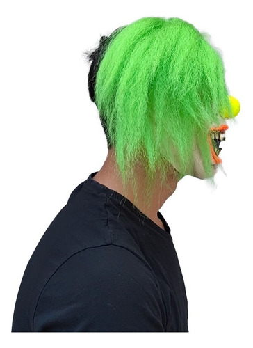 Máscara De Payaso Wild Neon Clown Efecto Neón Disfraz Payaso Color Blanco Mascara de payaso neon