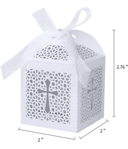 Imagen 1 de 7 de Cajitas En Cartulina Fina Cotillon Bautizo Bodas Celebracion
