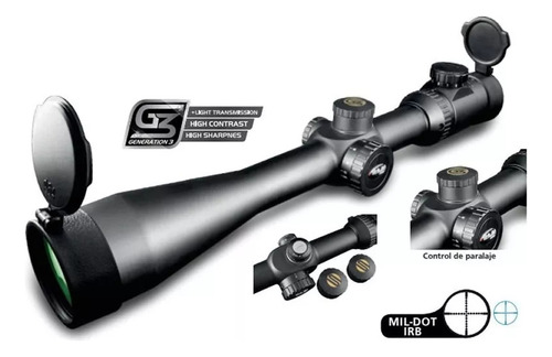 Mira Telescópica Shilba Target Pro 30 6-24x50mm Mil-dot Azul