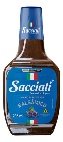 Molho para salada Balsâmico Sacciali Molhos em bisnaga 235 ml