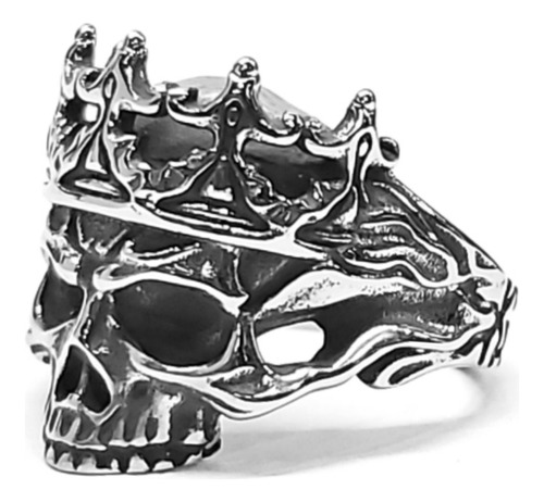 Anillo Calavera Rey Corona Acero Quirurgico 316l 