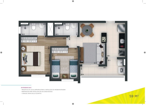 Imagem 13 de 14 de Apartamentos Para Venda 2 Quartos Com Suíte E 1 Vaga Em Barueri - Sp