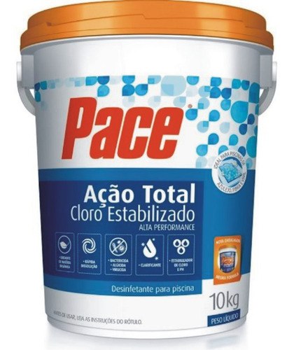 Cloro Alta Performance Pace Ação Total 10kg Para Piscina