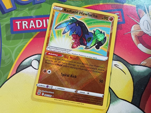 Radiant Hawlucha Carta Pokémon Original Y Nueva 