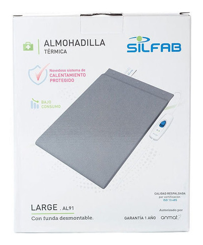 Almohadilla Eléctrica Silfab Espalda Large 41 X 28 Cm - AL91