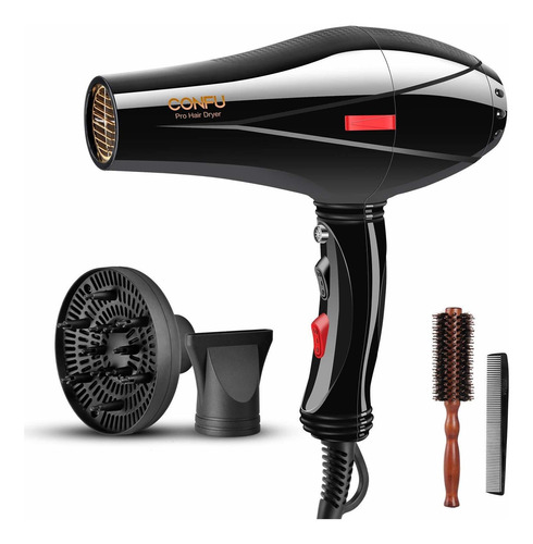 Pro Ionic - Secador De Pelo Confu, Potente 1875 W Con Motor