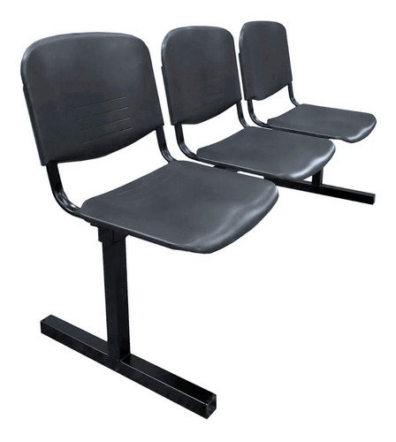 Imagen 3 de 9 de Silla Tandem De 3 Cuerpos Asientos Plasticos Sala De Espera