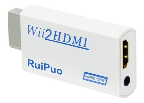 Cable Ruipuo Wii A Hdmi Y 3.5mm, Blanco/para Nintendo