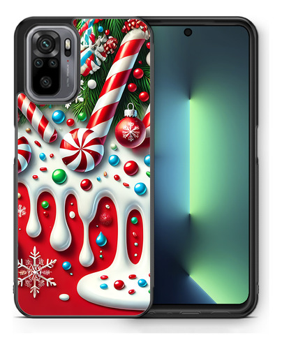 Funda Xiaomi Redmi Mi Candy Cane Bastón De Caramelo Navidad