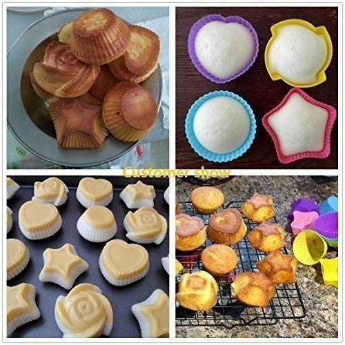 U Chef Moldes Para Hornear Muffins Moldes Silicón Cupcakes Color Colores Variados
