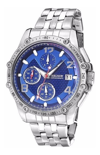 Relógio Magnum Masculino Ma32461a Azul Cronógrafo Oferta