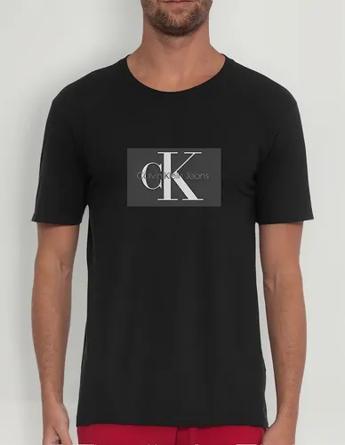 Camiseta Calvin Klein Jeans Issue Logo Grey Block Preta