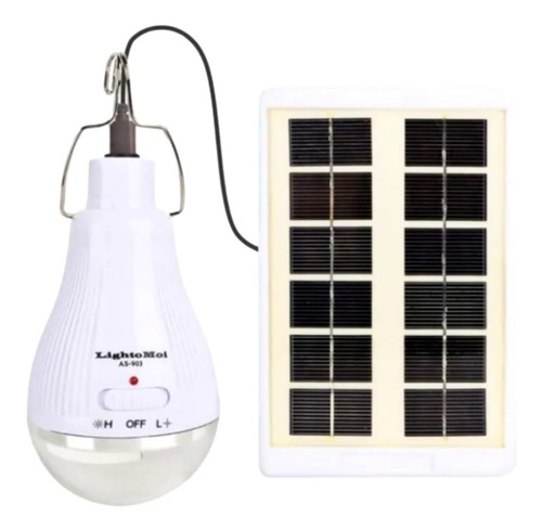 Foco Solar Led Con Panel Aparte Portatil, Recargable