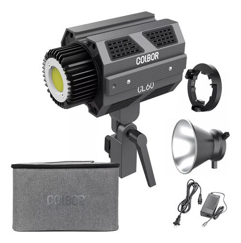 Iluminador Led Colbor 65w Bicolor Cl60 Ultracompacto + Bolsa Estrutura Cinza Luz Branco-quente 110v/220v