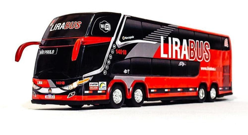 Brinquedo Miniatura De Ônibus Viação Lira Bus 1800 Dd G7