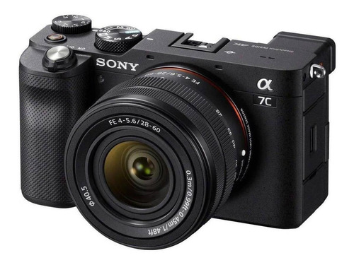  Sony Kit Alpha 7C + lente SEL2860 ILCE-7CL compacta avançada cor  preto