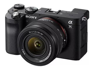 Sony Kit Alpha 7C + lente SEL2860 ILCE-7CL compacta avançada cor preto