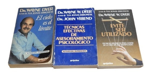 Lote De 3 Libros De Wayne W. Dyer. Evite Ser Utilizado - Téc