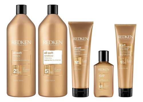 Tratamiento Hidratante Aceite D Argán Redken All Soft 1000ml