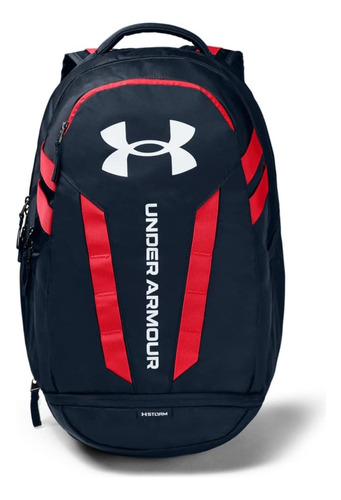 Mochila Impermeable Under Armour, Hustle 5.0, Negro Y Rojo