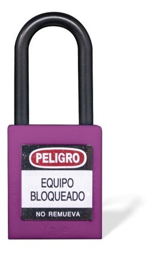 Candado Gancho Nylon Morado Bloqueo Etiquetado Industria