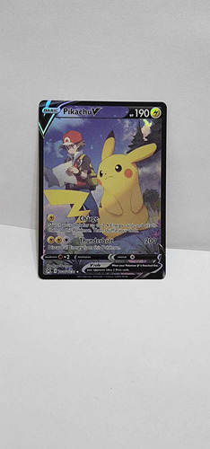 Tarjeta Carta Pokemon Go Entrenador Ash Pikachu C/exhibidor