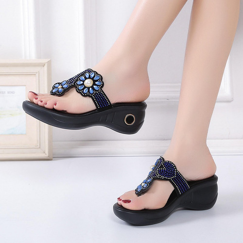 Zapatos De Suela Gruesa Para Mujer, Sandalias De Playa, Anti