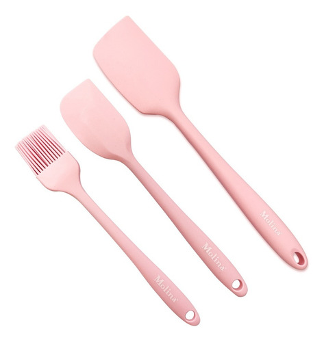 Set De Repostería Espátula Miserable Brocha De Silicón Rosa