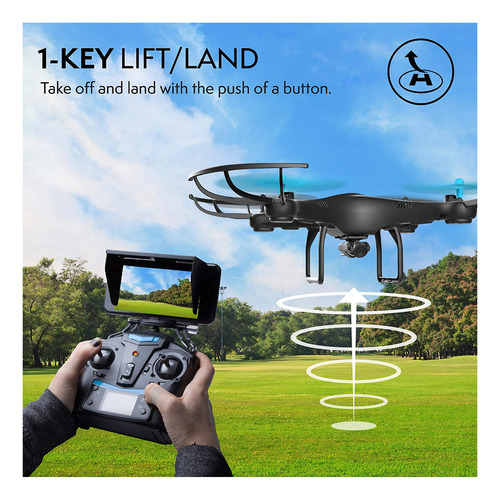 Force1 U45 W Azul Jay Wifi Fpv Drone Con Cámara W/hd, Mantie