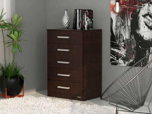 Cómoda Chifonier Dormitorio Melamina 5 Cajones Dakar Mosconi