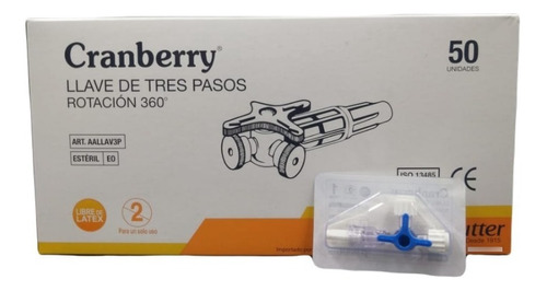 Llave De Tres Pasos Rotación 360 Cranberry Caja X50 Unidades