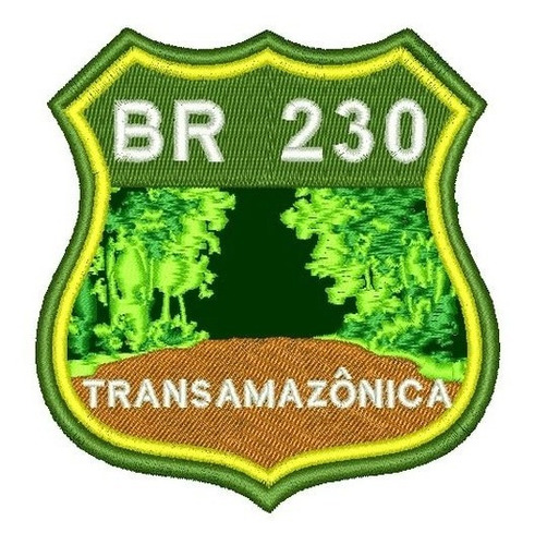 Patch Bordado Termocolante  - Br 230 Transamazônica Brasil