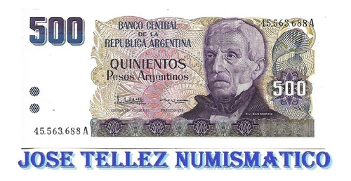 Bottero 2626a 500 Pesos Argentinos Sin Circular Palermo