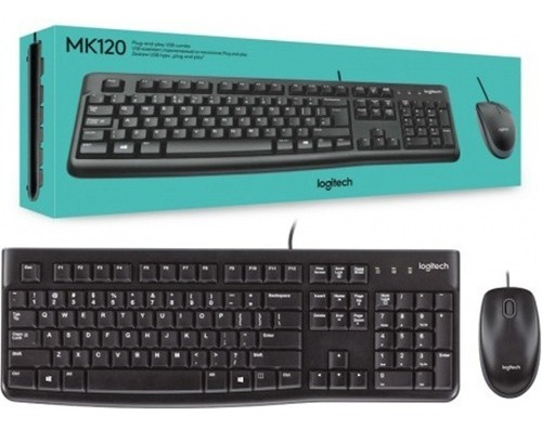 Combo Teclado Y Mouse Alambricos Mk120 Logitech - Apa