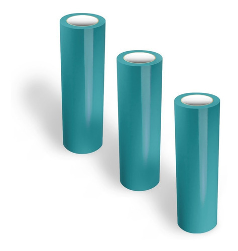 Papel De Parede Azul Turquesa Adesivo Envelopamento 100x60cm Cor Turquesa Semi Brilho